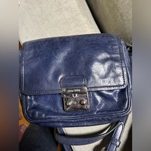 Miu Miu Pattina Blue Crossbody Mini bag